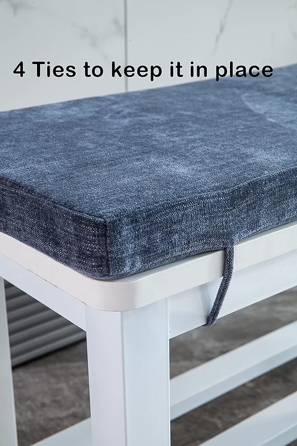 Loveboat Piano Bench Cushion, Washable Bench Pad for Shoe Storage, Window, Piano, Dining 30"x14"x2" Brick Red