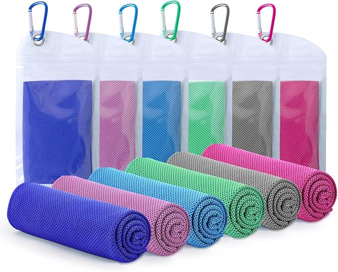 Cooling Towels for Neck and Face - Microfiber Chilly Towel Yoga Towel for Men or Women Ice Cold Towels for Yoga Gym Travel Camping Golf Football & Outdoor Sports
