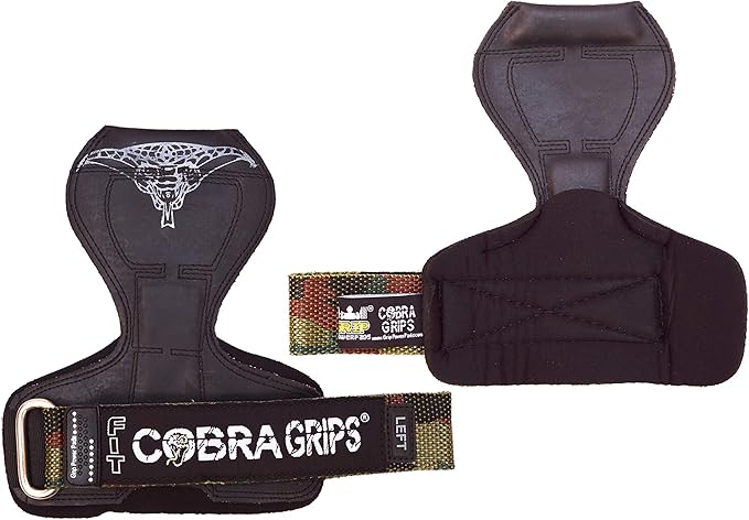 Cobra Grips PRO Weight Lifting Gloves Heavy Duty Straps Alternative Power Lifting Hooks for Deadlifts Adjustable Neoprene Padded Wrist Support Bodybuilding