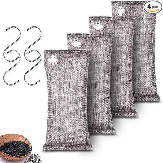 Activated Charcoal Odor Absorber, Odor Eliminator for Strong Odor,Coconut Shell Charcoal Air Purifying Bags for Home Car Closet Pet, Smoke Room Deodorizer