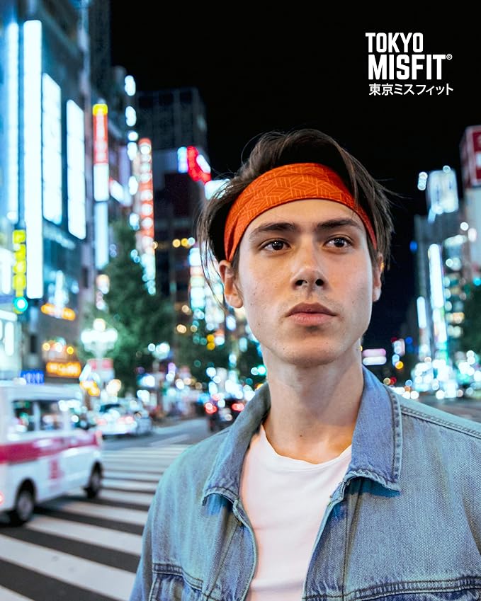 Tokyo Misfit - Japanese Headbands for Men & Women, Sweat Band, Workout, Yoga, Fashion, Running, Sports, Basketball, Bandana