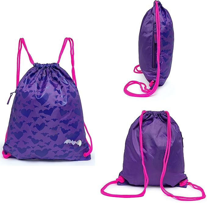Gym Drawstring Backpack,Girls Sport Cinch Bag (Sunset Purple)