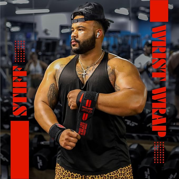 Wrist Wraps for Weightlifting 18” Premium Quality Wrist Support for Bodybuilding Heavy Duty Thumb Loop Powerlifting, Strength Training for Men and Women