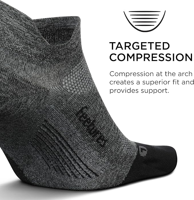 Feetures Elite Ultra Light Cushion Ankle Socks - Sport Sock with Targeted Compression