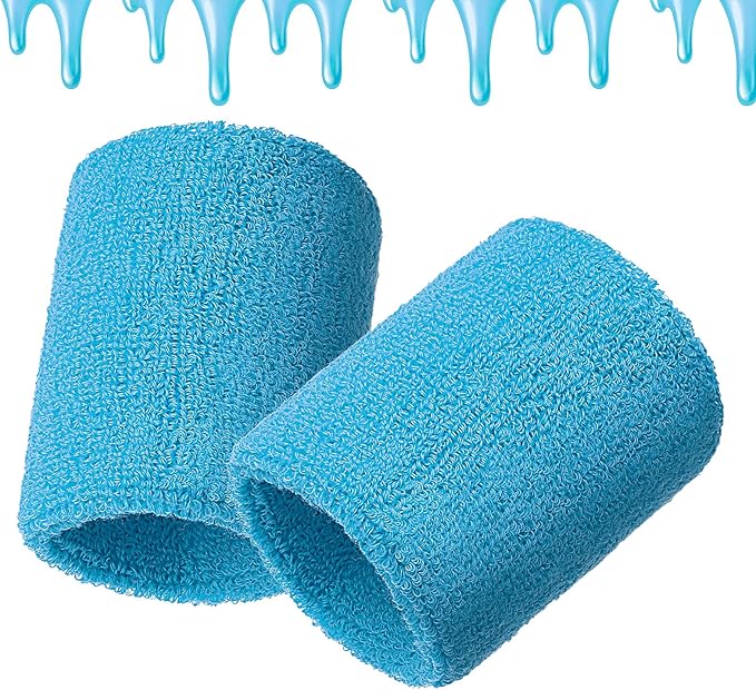 12 Pack Sweatbands Sports Wristband Cotton Sweat Band for Men and Women, Good for Tennis, Basketball, Running, Gym, Working Out