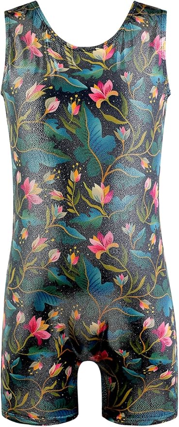 EQSJIU Leotards for Girls Gymnastics Sleeveless Sparkly Toddler Tumbling Outfits Dance Clothes Biketards for Kids 1-10 Years