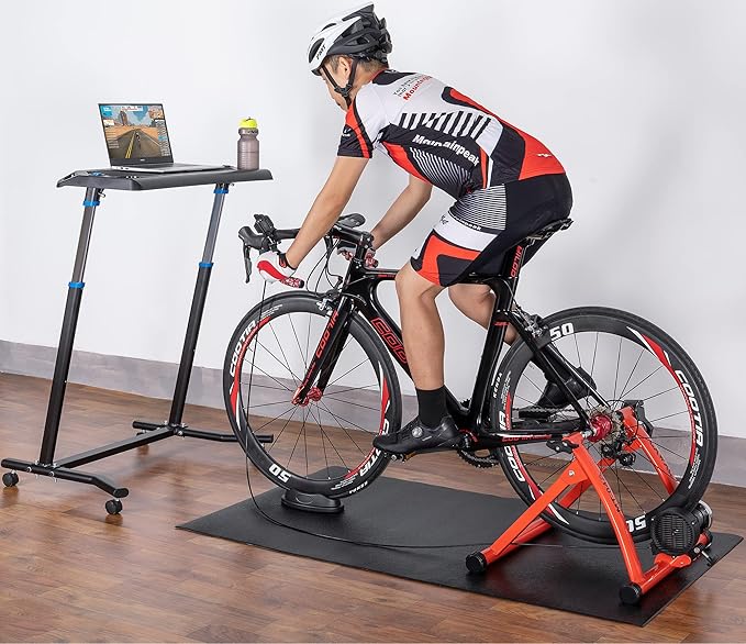 CXWXC Bike Trainer Floor Mat for Indoor Riding - Health & Fitness PVC Foam Exercise Bike Mat - Peloton Exercise Stationary Spin Bike Mat