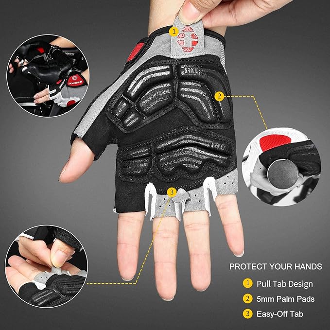 INBIKE 5mm Padded Half Finger Bike Bicycle Cycling Gloves