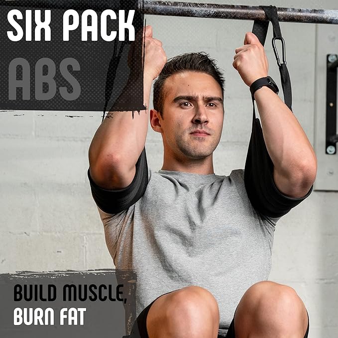 Gradient Fitness Hanging Ab Straps (2 pack), Pull Up Straps, Ab Destroyer, Ab Straps for Pull Up Bar, Ab Sling Straps, Workout Straps…