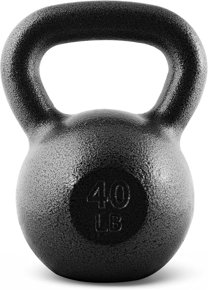 CAP Barbell Black Cast Iron Kettlebell Single or Set | 10-80 Lbs
