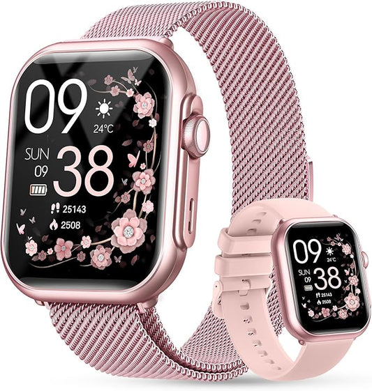 Smart Watch for Women Men Fitness: 1.85" Smart Watch with 30 Days+ Battery Life Make/Recive Call Heart Rate SpO2 Sleep Monitor 120+ Sport IP68 Waterproof Fitness Tracker Watch for iPhone Android