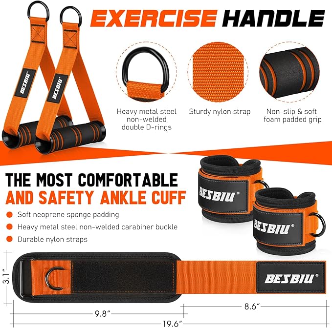 Pilates Bar Kit with Resistance Bands for Working Out, 210lbs Heavy Resistance Bands with Handles, Pilates Equipment with Resistance Band Bar for Men Women, at Home Gym Full Body Workout Equipment