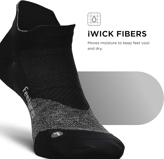 Feetures Elite Ultra Light Cushion Ankle Socks - Sport Sock with Targeted Compression