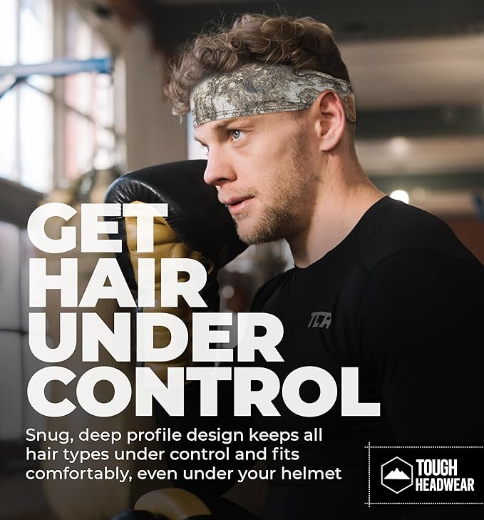 Tough Headwear Sport Headbands for Men - Workout Headbands for Women - Running Headband -Tennis Athletic Sweatband