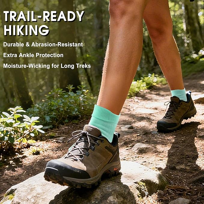 Gonii Women's Compression Ankle Socks with Cushion & Arch Support| Lightweight & Moisture-Wicking for Running 3 Pairs