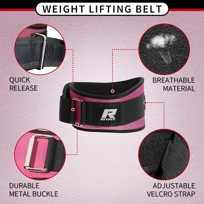 RitFit Weight Lifting Belt - Great for Squats, Lunges, Deadlift, Thrusters - Men and Women - 6 Inch Black/Camouflage