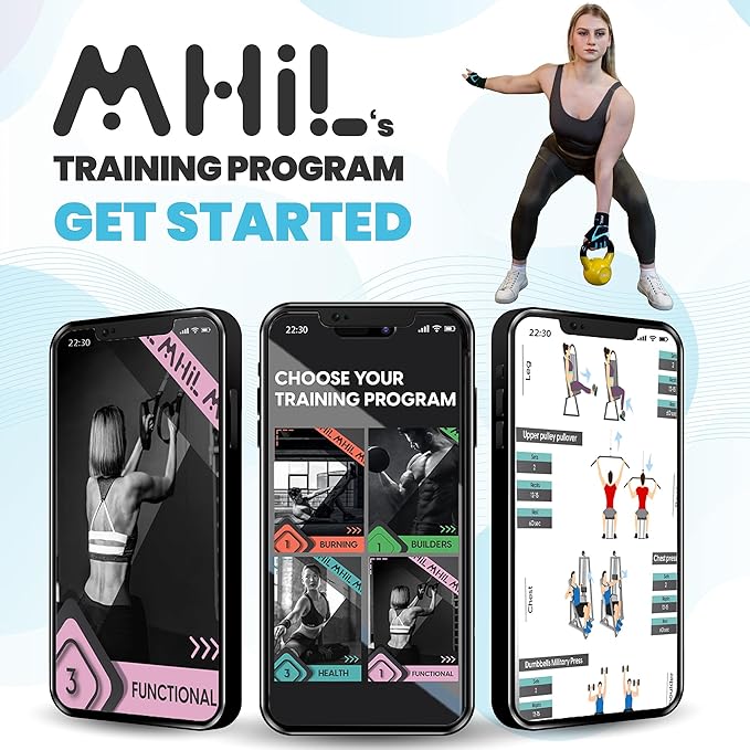 MhIL Workout Gloves for Women – Breathable Gym Gloves for Women with Palm Protection and Enhanced Grip – Padded Weight Lifting Glove for Womens with Wrist Wraps Support Weightlifting Exercise Cycling