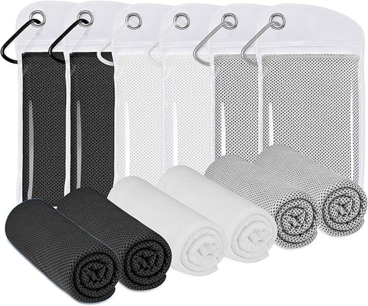Cooling Towels for Neck and Face - Microfiber Chilly Towel Yoga Towel for Men or Women Ice Cold Towels for Yoga Gym Travel Camping Golf Football & Outdoor Sports
