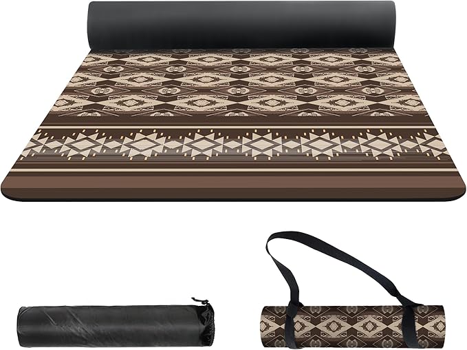 nuveti Yoga Mat Print Extra Thick TPE Non Slip Fitness Exercise Mat with Carrying Bag,72"x24" Extra Thick 6MM Exercise & Workout Mat for Yoga, Pilates Fitness and Floor Exercises