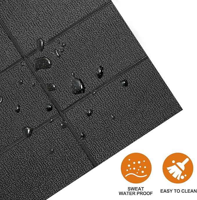 HOVSCO Foldable Treadmill Mat Non-Slip Exercise Bike Mat, 1/4" Thick, 30"x63" Waterproof Walking Pad for Carpet, Hardwood Floors, Workout, Indoor Bikes, Fitness Equipment, Home Yoga