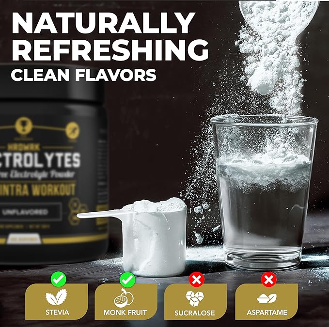 HRDWRK - Electrolytes Powder Keto Hydration Sugar Free with Magnesium, Potassium and Sodium - 100 Servings | Boost Endurance and Reduce Fatigue with This Electrolytes Supplement - Maximum Hydration
