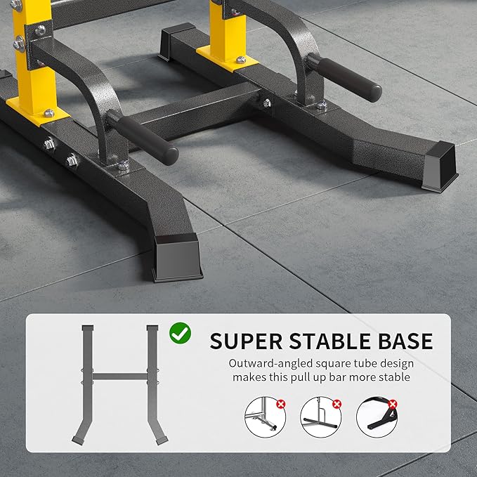 SogesPower Multi-Function Power Tower Pull Up Bar Station Pull Up Dip Station for Home Gym, Adjustable Height Pull Up Bar Stand Dip Bar Strength Training Workout Equipment