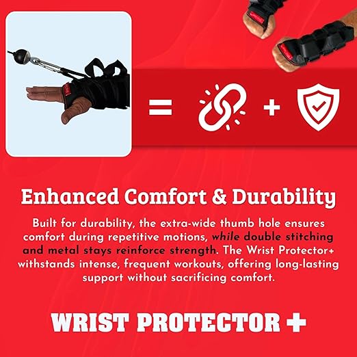Right Hand Wrist Support Wrap – Adjustable Wrist Brace with Weightlifting Straps, Breathable Non-Slip Grip for Gym, CrossFit, Deadlifts, Powerlifting & Fitness Workouts