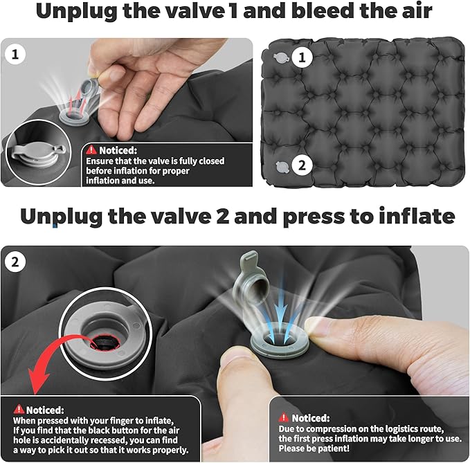 EULANT Lightweight Inflatable Seat Cushion Waterproof Air Cushion,Portable Travel Cushion Suitable for Camping Hiking Climbing Bleacher, Home and Office