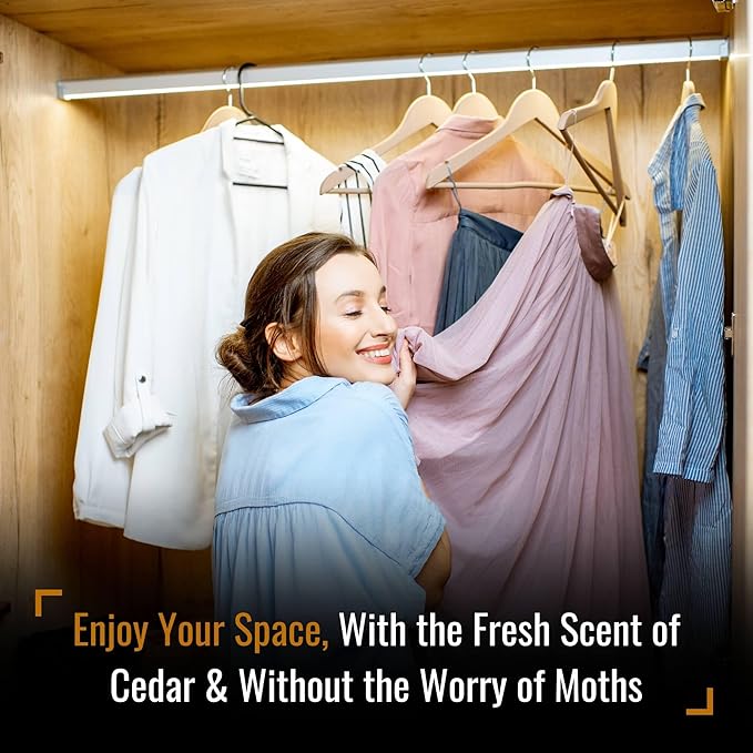 Dr. Killigan's Cedarwood Chip Canisters - Moth Repellent for Closets, Cedar Blocks for Clothes Storage, Drawer Deodorizers, 6 Reusable Tins with Wood Shavings