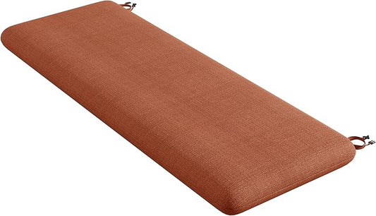 Codi Outdoor Bench Cushion for Patio Furniture 36x18x3 Inch – Linen Texture, Fade Resistant, Waterproof, Removable Cover, Comfortable High-Density Foam for Garden & Porch, Spice