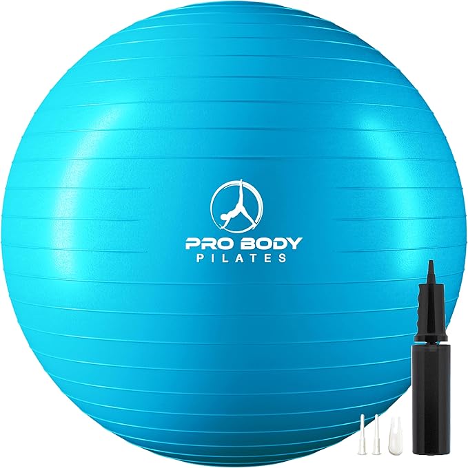 ProBody Pilates Yoga Ball - Exercise Balls, Various Sizes, for Stability, Pregnancy, Workout & Physical Therapy