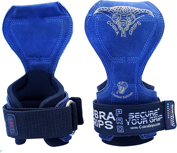 Cobra Grips PRO Weight Lifting Gloves Heavy Duty Straps Alternative Power Lifting Hooks for Deadlifts Adjustable Neoprene Padded Wrist Support Bodybuilding