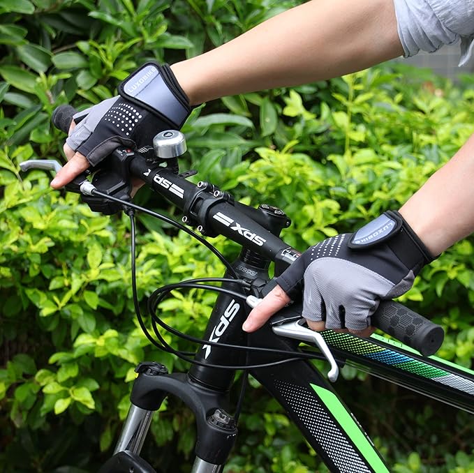 Cycling Gloves Mountain Bike for Men – Shock Absorbing SBR Gel Padded – Anti Slip Palm – Ultra Breathable – Specialized for Mens Bicycling, Biking, MTB Biker, Road Bicycle Riding