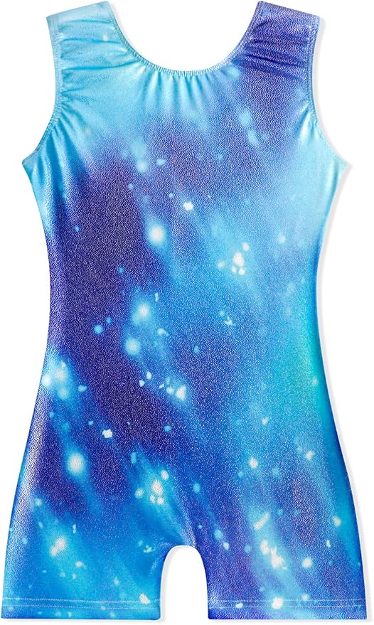 EQSJIU Leotards for Girls Gymnastics Sleeveless Sparkly Toddler Tumbling Outfits Dance Clothes Biketards for Kids 1-10 Years