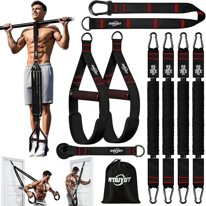Pull Up Bands, Heavy Duty Resistance Bands with Handle, Workout Bands for Pull Up Bar, Pullup Assist Band Set for Exercise, Full Body Workout, Home Gym for Enhanced Strength, Muscle Training