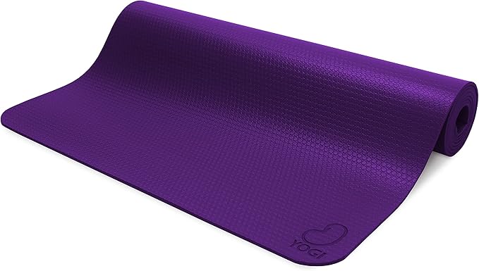 Bean Products Yogi Premium Yoga Mat | Closed Cell, Non-Skid, Slip Resistant, Double Sided | 4mm Thick (73” L x 24” W) Extra-Long | Non-toxic, SGS Certified | Earth-Friendly Exercise Gym Mat