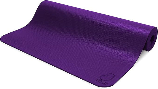 Bean Products Yogi Premium Yoga Mat | Closed Cell, Non-Skid, Slip Resistant, Double Sided | 4mm Thick (73” L x 24” W) Extra-Long | Non-toxic, SGS Certified | Earth-Friendly Exercise Gym Mat
