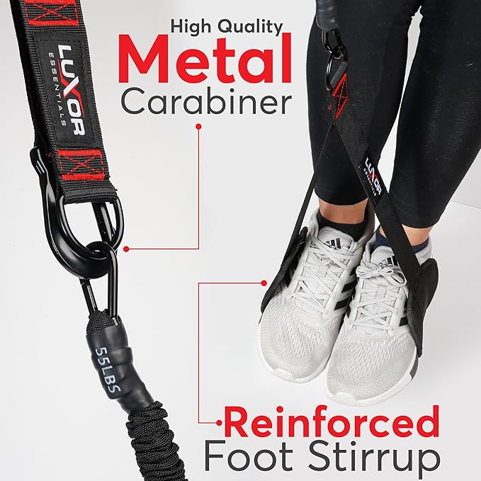 Pull Up Assistance Bands 260lbs - 4 Heavy Duty Assisted Pull Up Bands - Adjustable Strength Resistance Band Pull Up Assist, Training Equipment with Foot Rest, Bar Band for Home & Gym