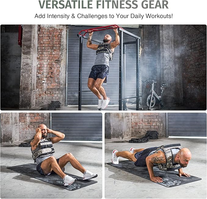 ZELUS 23lb|45lb Weighted Vest with Iron Weights for Exercise, Adjustable Weight Vest for Men, Workout Vest for Home Workouts Cardio Strength Training Weight Loss