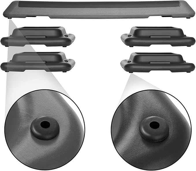 Philosophy Gym Aerobic Exercise Adjustable Step Platform, Health Club Size, with 4 Risers Included