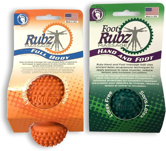 Due North Foot Rubz Combo Pack Original Foot Rubz Massage Tool 0.5 lb, Multi Colored, 1 Count
