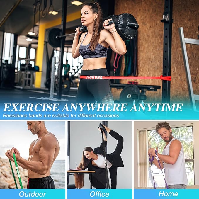 Resistance Bands, 5 Pcs Pull Up Assistance Bands Pull Up Bands Exercise Bands for Men Women, Workout Bands for Working Out, Muscle Strength Training, Body Stretching