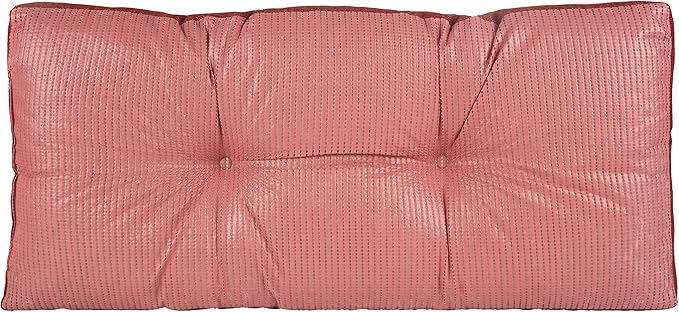 Klear Vu The Gripper Omega Non-Slip Tufted Bench Cushion for Indoor Furniture, Entryway Storage, Bay Window, Corner Nook or Piano Seat, 30 Inches, 09 Flame