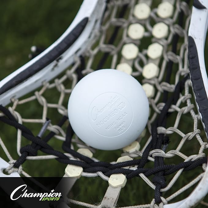 Champion Sports Lacrosse Balls: Official Size Sporting Goods Equipment for Professional, College & Grade School Games, Practices & Recreation - NCAA, NFHS and SEI Certified