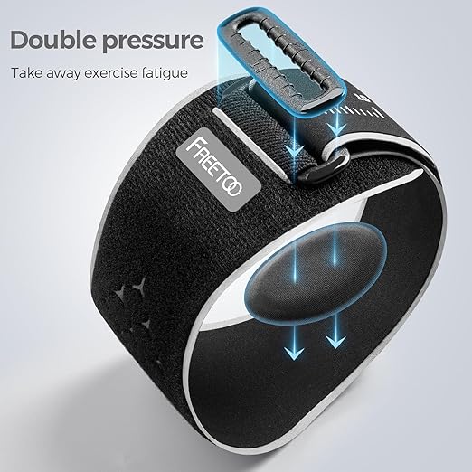 FREETOO Tennis Elbow Brace for Men Women for Tendonitis Relief Treatment, Tennis Elbow Strap with Gel Pad, Golfers Elbow Brace for Men for Pain, Forearm Brace for Medial Epicondylitis Grey S/M