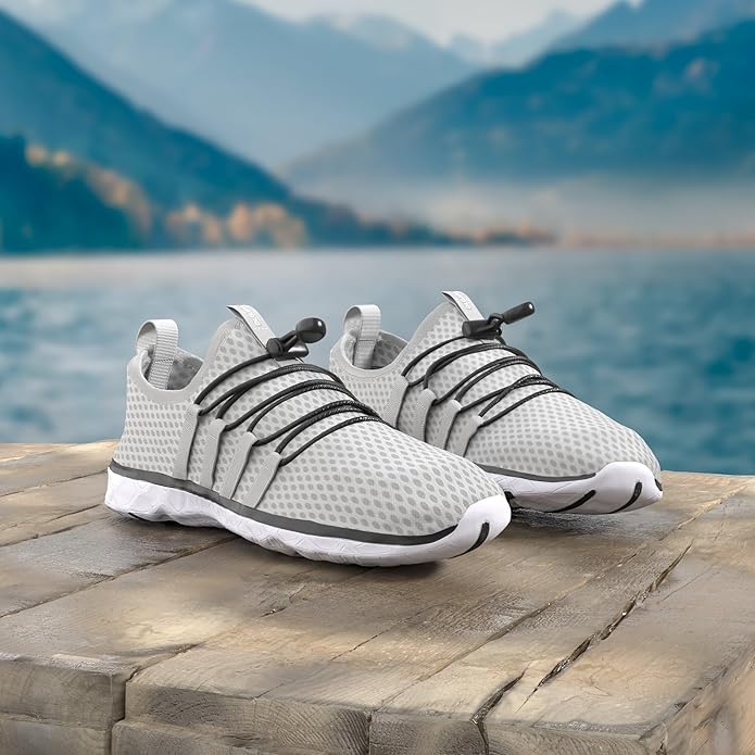 DLGJPA Men's Lightweight Quick Drying Aqua Water Shoes Athletic Sport Walking Shoes