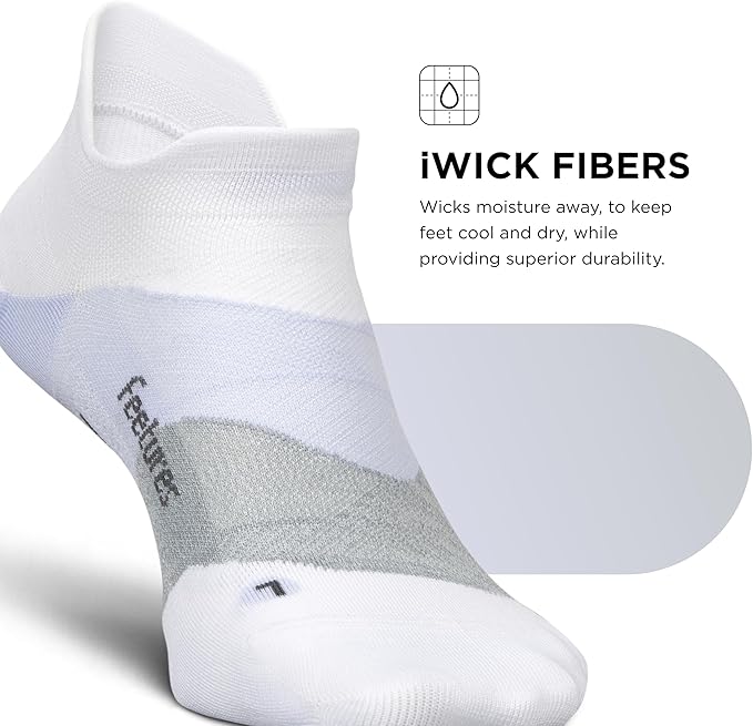 Feetures Elite Ultra Light Cushion Ankle Socks - Sport Sock with Targeted Compression