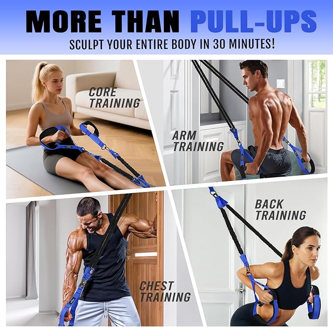 Pull Up Bands, Heavy Duty Resistance Bands with Handle, Workout Bands for Pull Up Bar, Pullup Assist Band Set for Exercise, Full Body Workout, Home Gym for Enhanced Strength, Muscle Training