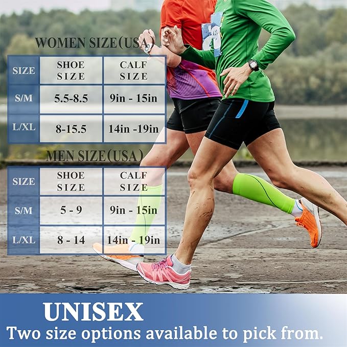 CHARMKING Compression Socks for Women & Men Circulation (8 Pairs) 15-20 mmHg is Best Support for Athletic Running,Hiking