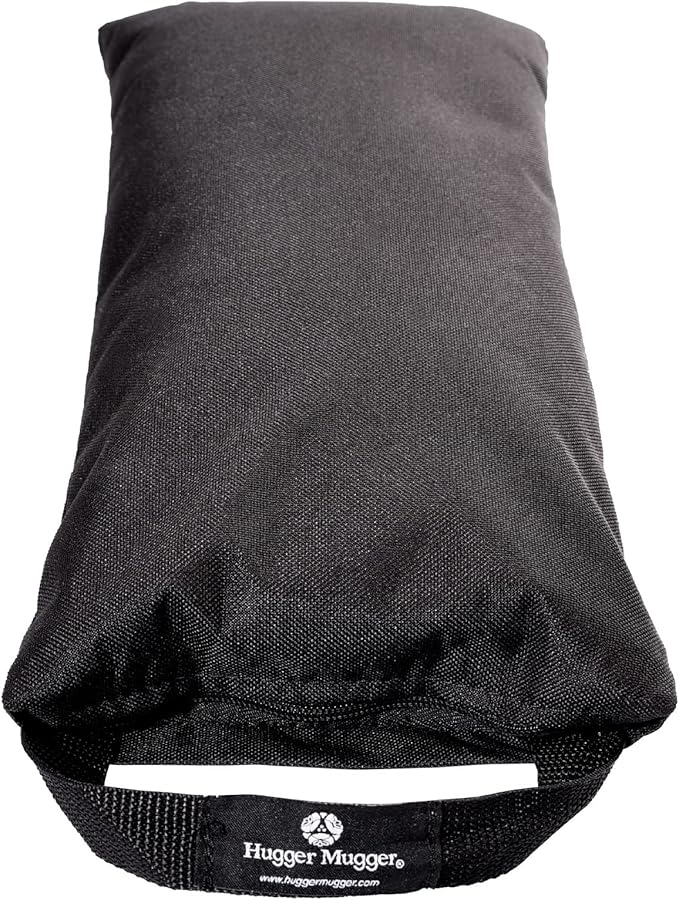 Hugger Mugger 10lb Yoga Sandbag - Adds Weight to Your Poses, Zipper Cover, Sturdy Handle, Silica Sand Filling, Durable Material